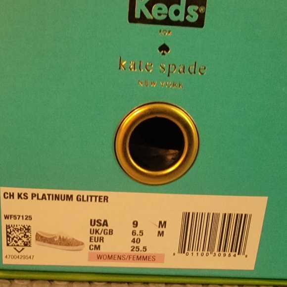 Kate Spade ♠️ Keds gold glitter shoes - Picture 2 of 6